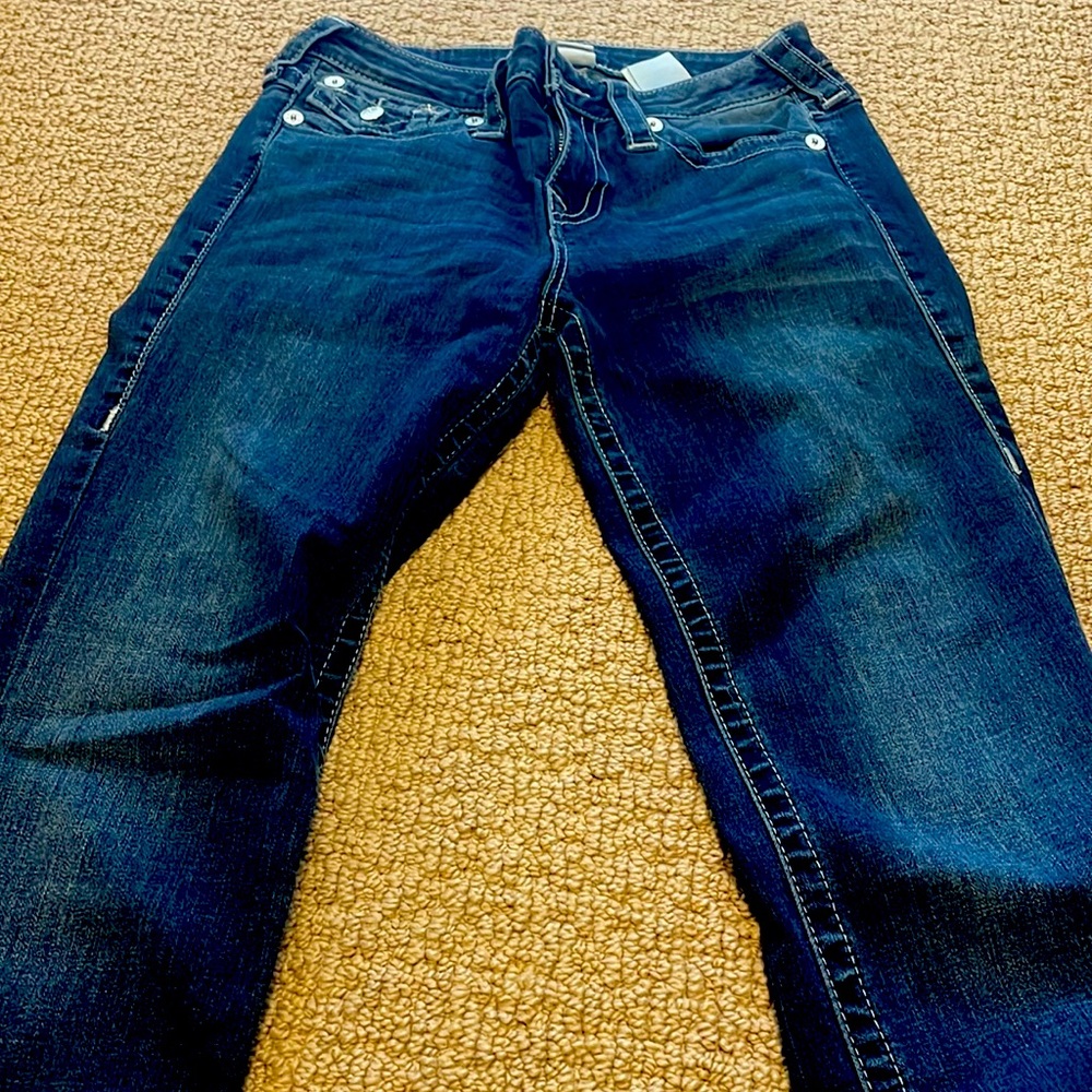 True religion blue jeans size 28
